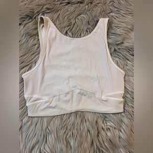 Lululemon off white mesh double layer sports.Bra